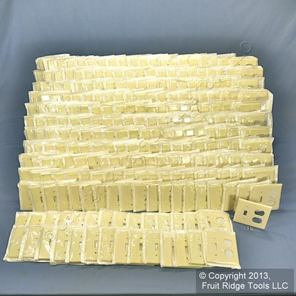 Leviton 82005 Almond Combo Switch Duplex Outlet Thermoset Wallplates 250-Pack