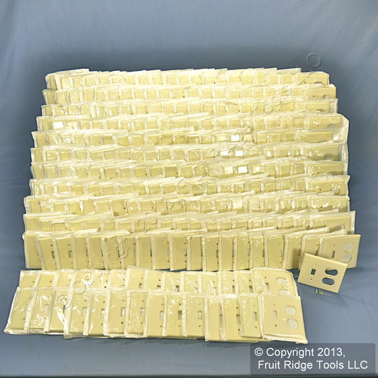 Leviton 82005 Almond Combo Switch Duplex Outlet Thermoset Wallplates 250-Pack