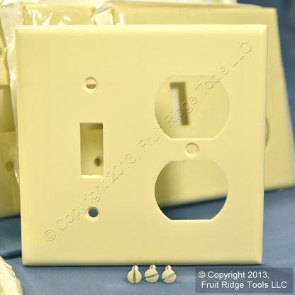 Leviton 82005 Almond Combo Switch Duplex Outlet Thermoset Wallplates 250-Pack