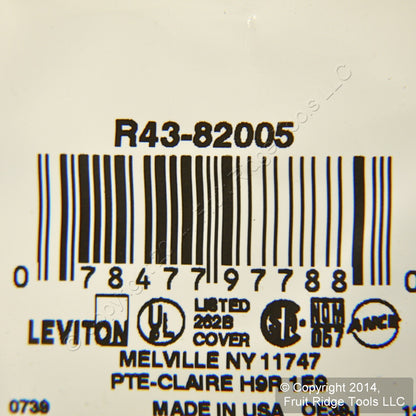 Leviton 82005 Almond 2-Gang Toggle Duplex Outlet Plastic Standard Size Wallplate