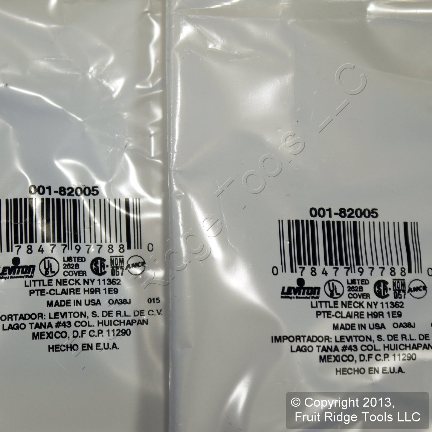 Leviton 82005 Almond 2-Gang Plastic Toggle Duplex Standard Wallplate Cover 2pcs