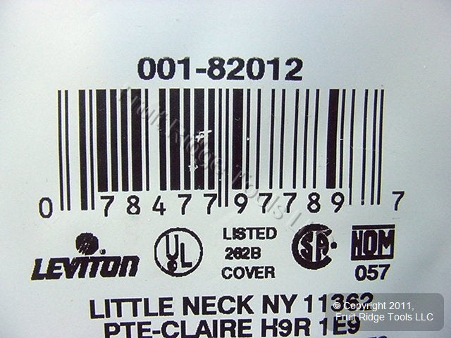 Leviton 82012 Almond 4-Gang Toggle Switch Plastic Standard Wallplate Cover Plate