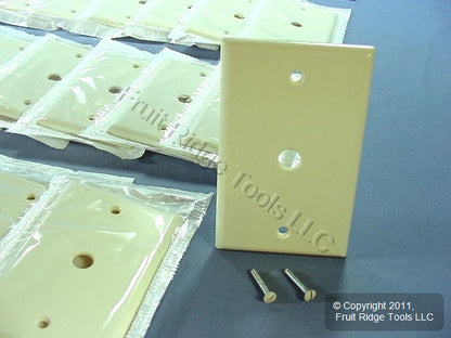 Leviton 82013 Almond 1-Gang Phone .406" Hole Plastic Wallplate Box Mount 40pcs