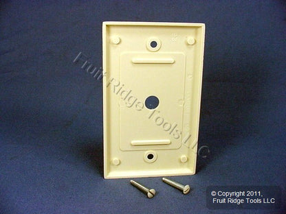 Leviton 82013 Almond 1-Gang Phone .406" Hole Plastic Wallplate Cover Box Mount
