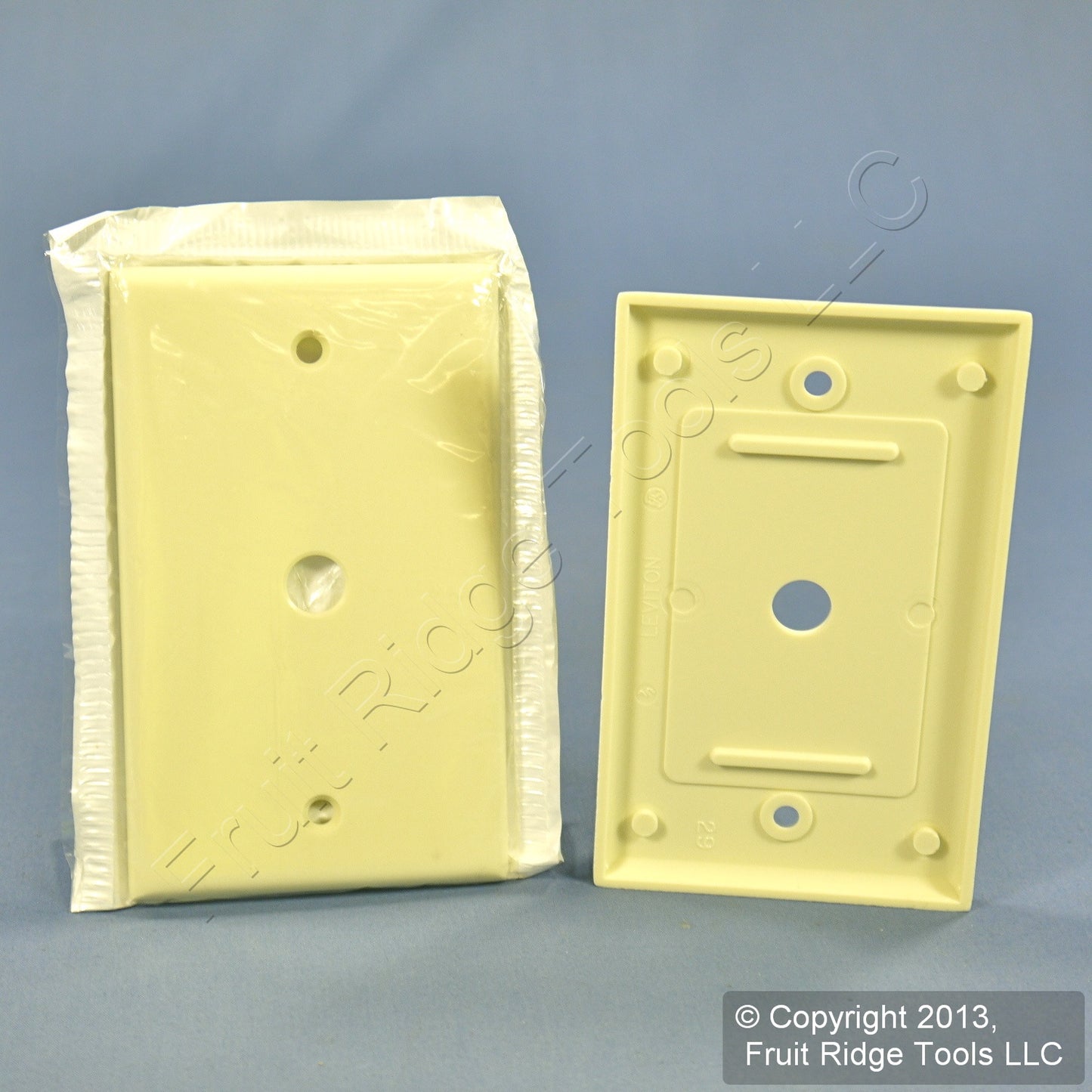 Leviton 82013 Almond 1-Gang Phone .406" Plastic Wallplate Cover Box Mount 4pcs