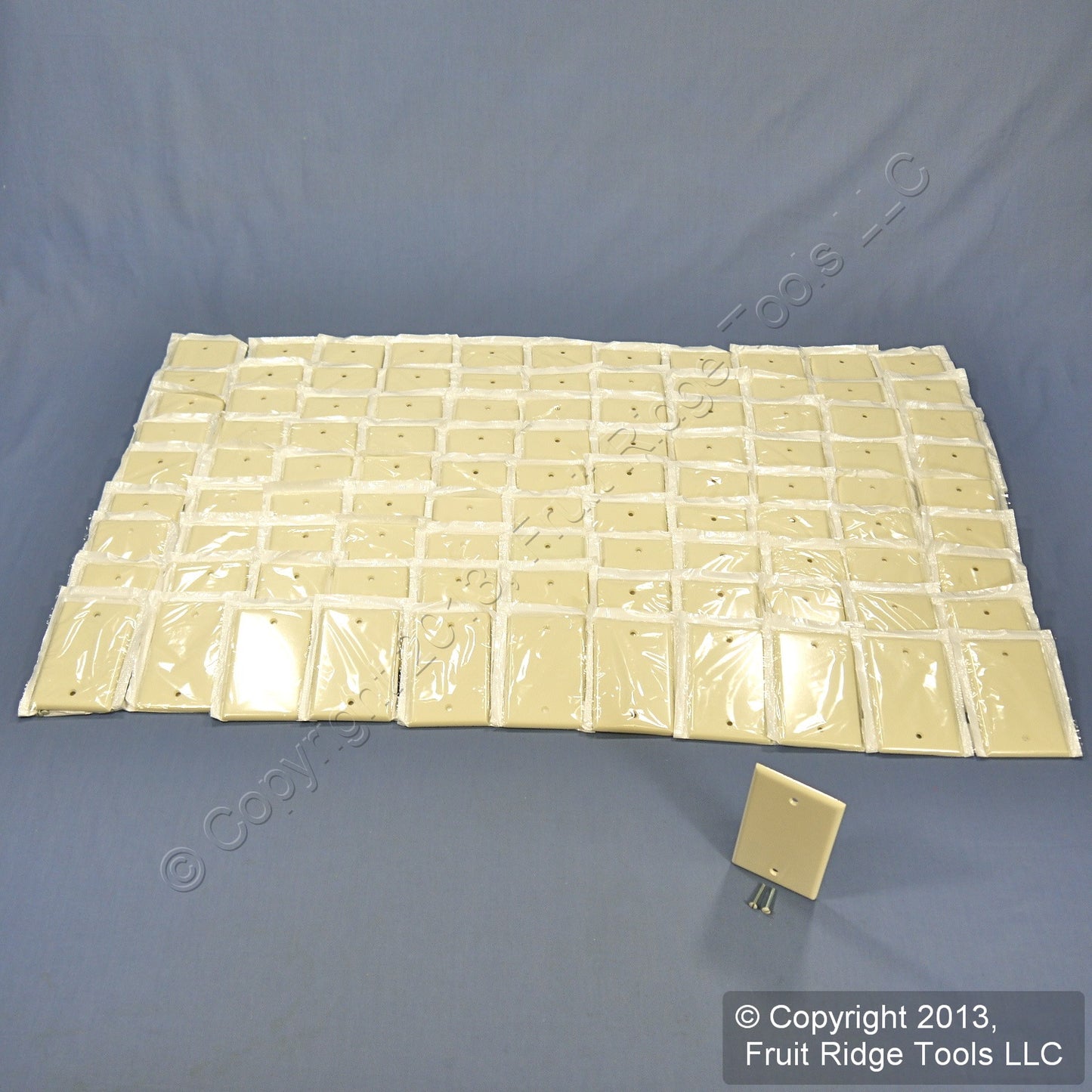 Leviton 82014 Almond 1-Gang Blank Standard Wallplate Covers 100pcs Box Mount