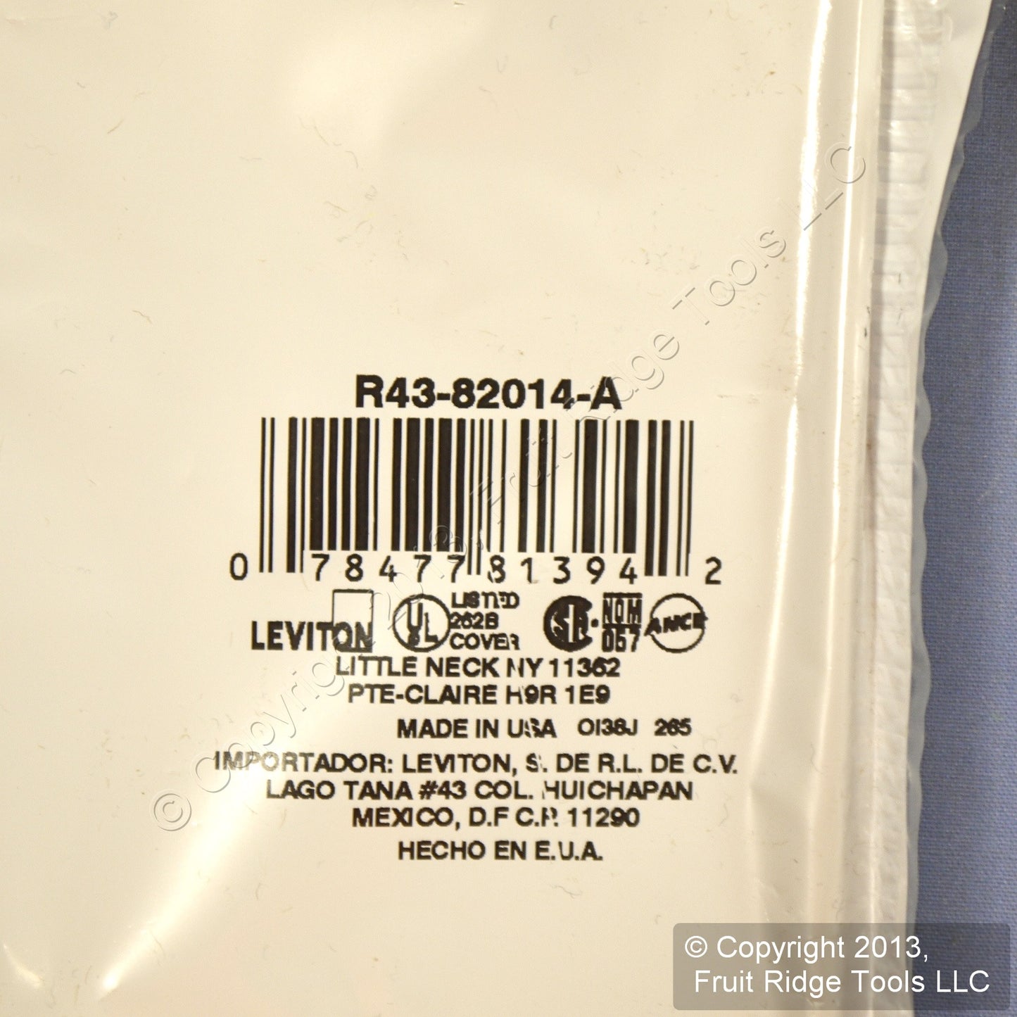 Leviton 82014 1-Gang Almond Blank Cover Thermoset Wallplates Box Mount 200-Pack