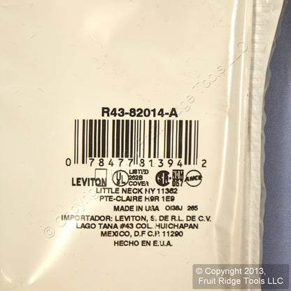 Leviton 82014 1-Gang Almond Blank Cover Thermoset Wallplates Box Mount 200-Pack