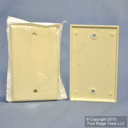 Leviton 82014 1-Gang Almond Blank Cover Thermoset Wallplates Box Mount 200-Pack
