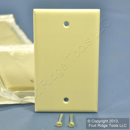 Leviton 82014 Almond 1-Gang Blank Plastic Standard Wallplate Box Mount 25pcs