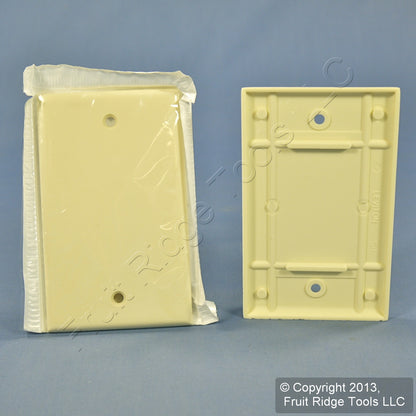 Leviton 82014 Almond 1-Gang Blank Plastic Standard Wallplate Box Mount 25pcs