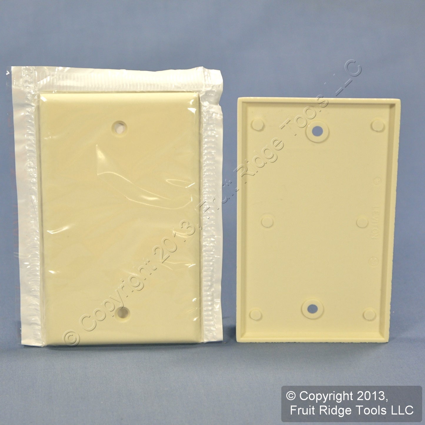 Leviton 82014 Almond 1-Gang Blank Plastic Standard Wallplate Box Mount 50pcs