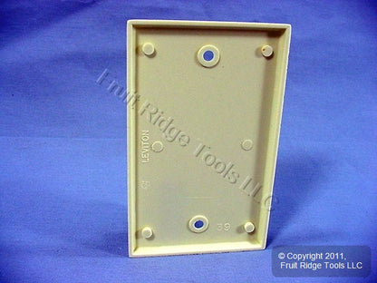 Leviton 82014 Almond 1-Gang Blank Plastic Standard Wallplate Cover Box Mount