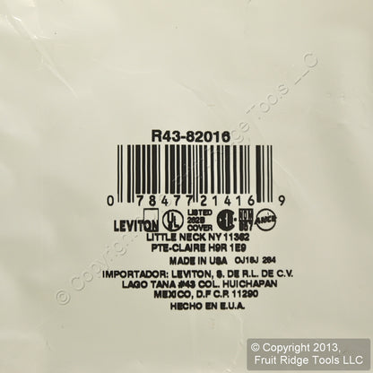 Leviton 82016 Almond 2-Gang Outlet Duplex Receptacle Thermoset Wallplates 150pcs