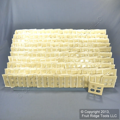 Leviton 82016 Almond 2-Gang Outlet Duplex Receptacle Thermoset Wallplates 200pcs