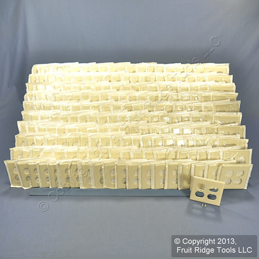 Leviton 82016 Almond 2-Gang Outlet Duplex Receptacle Thermoset Wallplates 200pcs