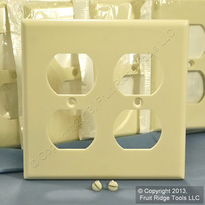 Leviton 82016 Almond 2-Gang Outlet Duplex Receptacle Thermoset Wallplates 200pcs