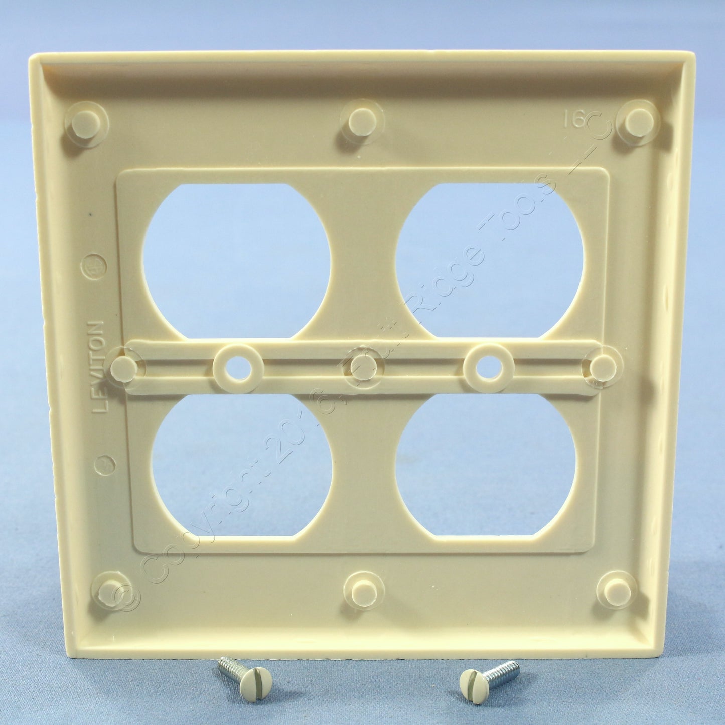 Leviton 82016 Almond 2-Gang Duplex Outlet Plastic Standard Wallplate Cover 30pcs