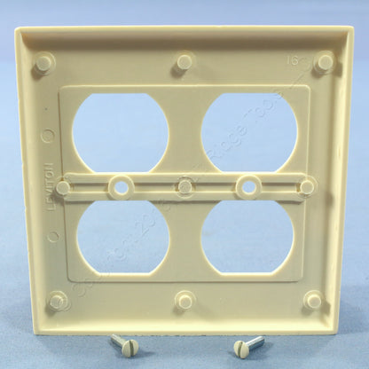 Leviton 82016 Almond 2-Gang Duplex Outlet Plastic Standard Wallplate Cover 30pcs
