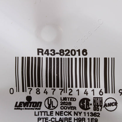 Leviton 82016 Almond 2-Gang Duplex Outlet Plastic Standard Wallplate Cover Plate