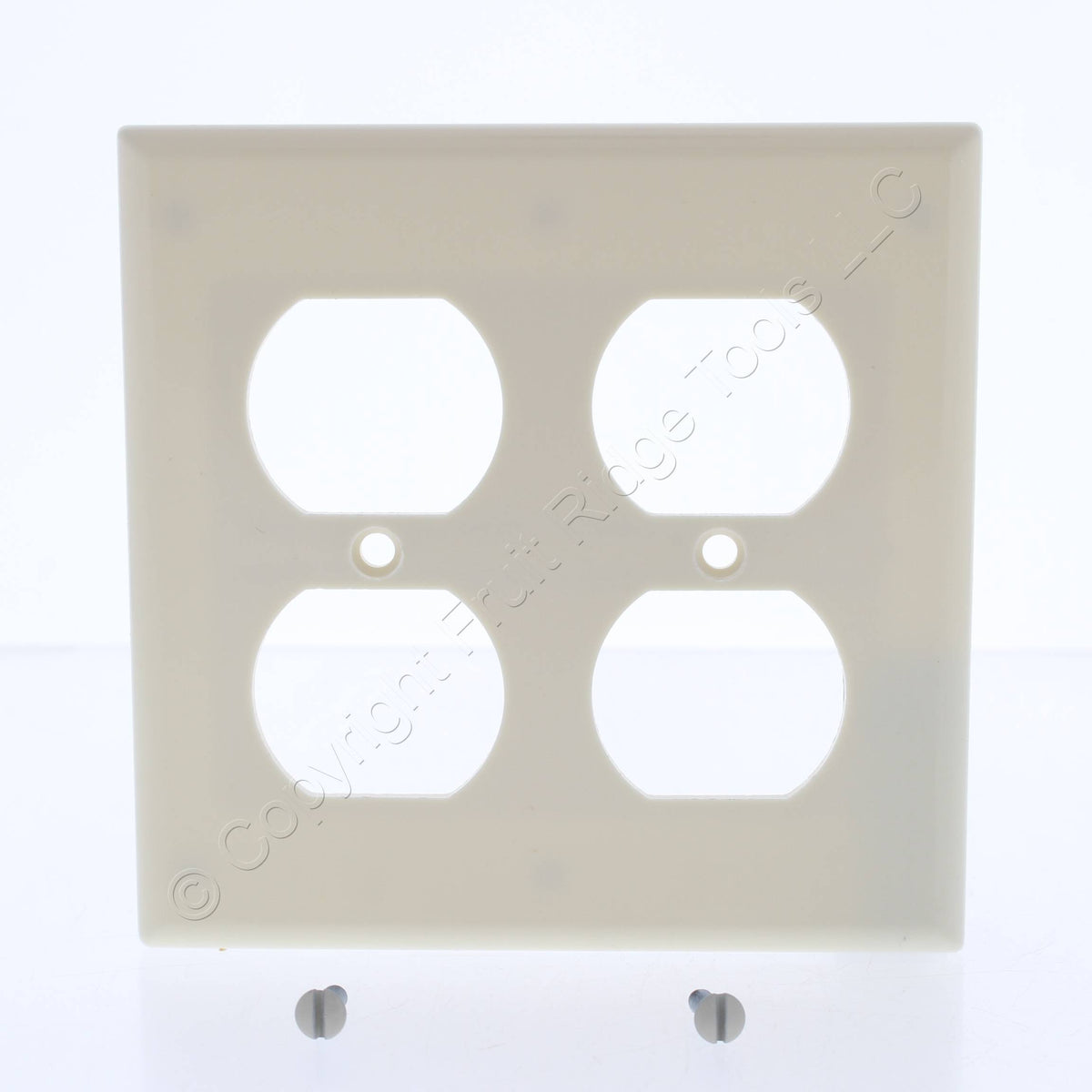 Leviton 82016 Almond 2-Gang Duplex Outlet Plastic Standard Wallplate Cover Plate
