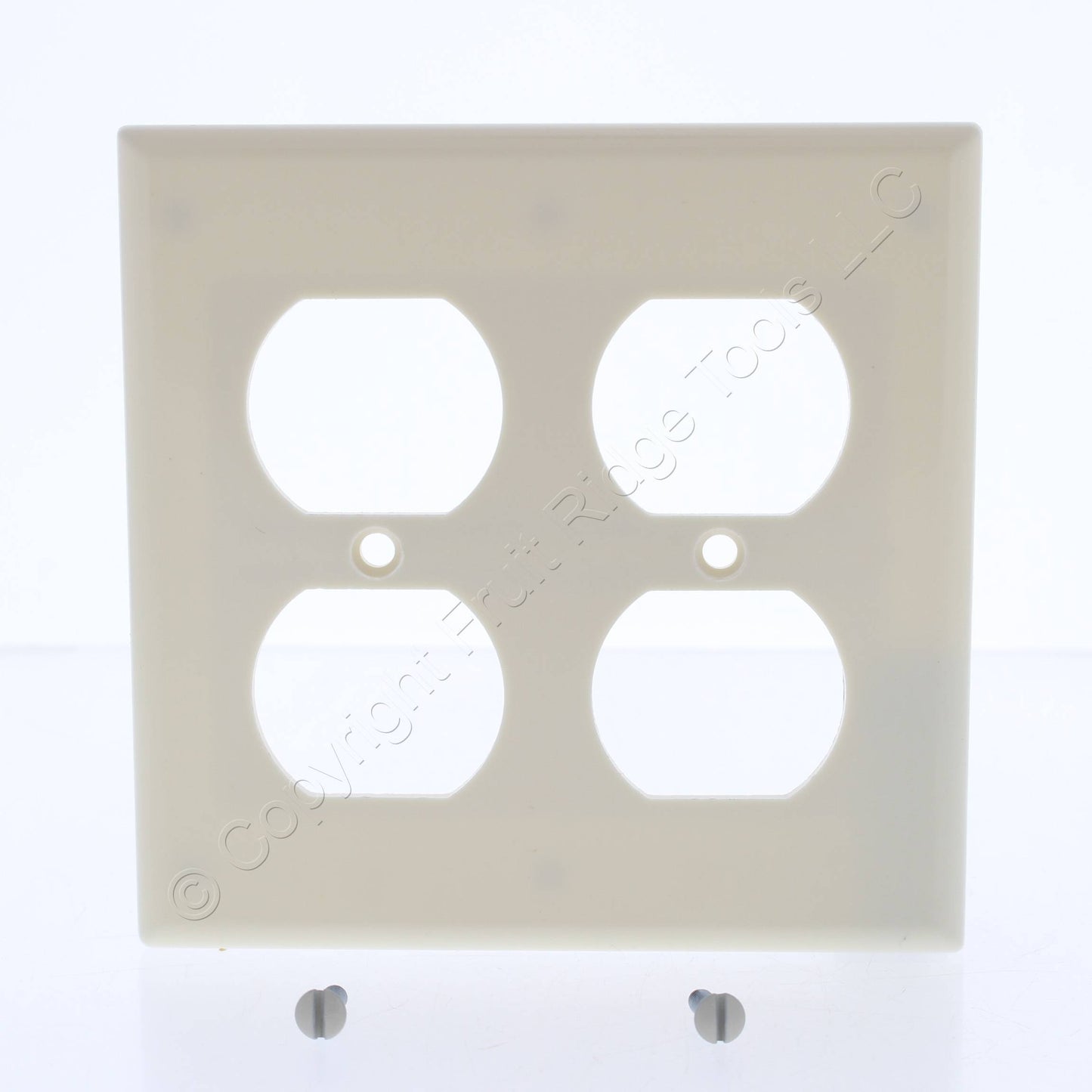 Leviton 82016 Almond 2-Gang Duplex Outlet Plastic Standard Wallplate Cover Plate