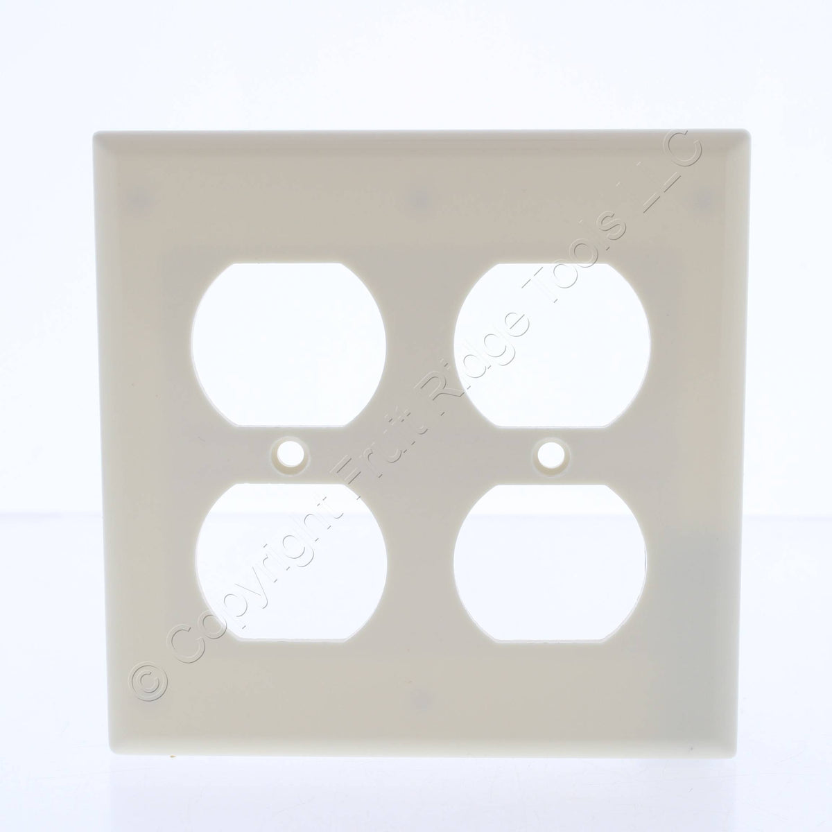 Leviton 82016 Almond 2-Gang Duplex Outlet Plastic Standard Wallplate Cover Plate