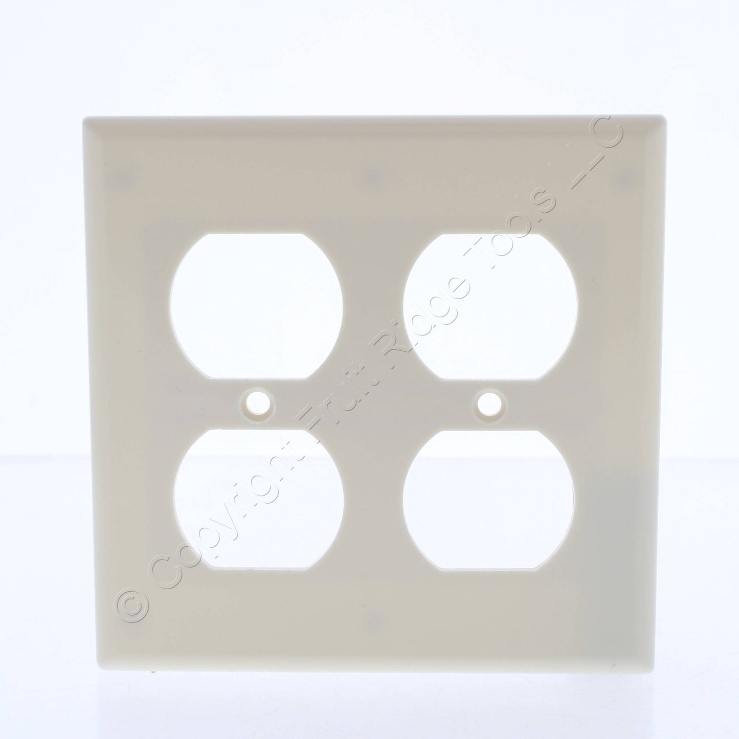 Leviton 82016 Almond 2-Gang Duplex Outlet Plastic Standard Wallplate Cover Plate