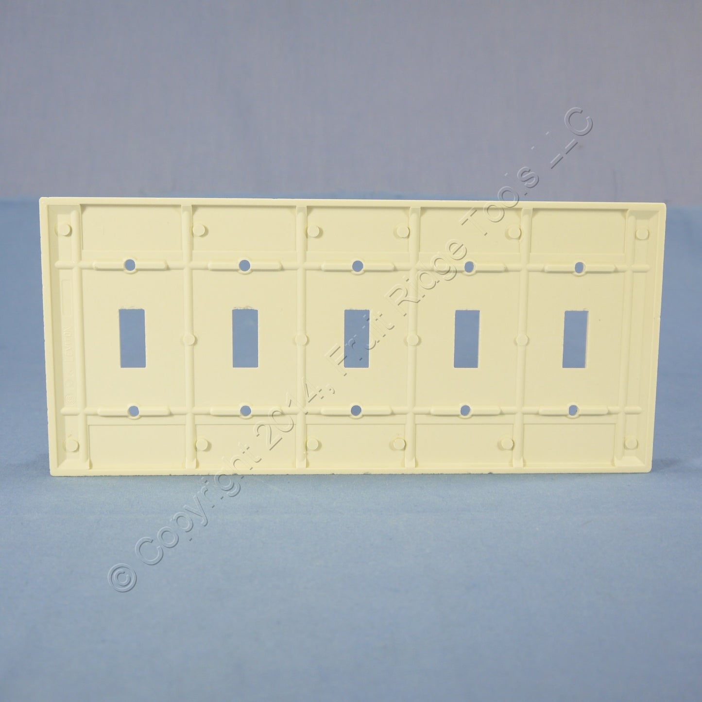 Leviton 82023 Almond 5-Gang Toggle Switch Plastic Standard Wallplate Cover Plate