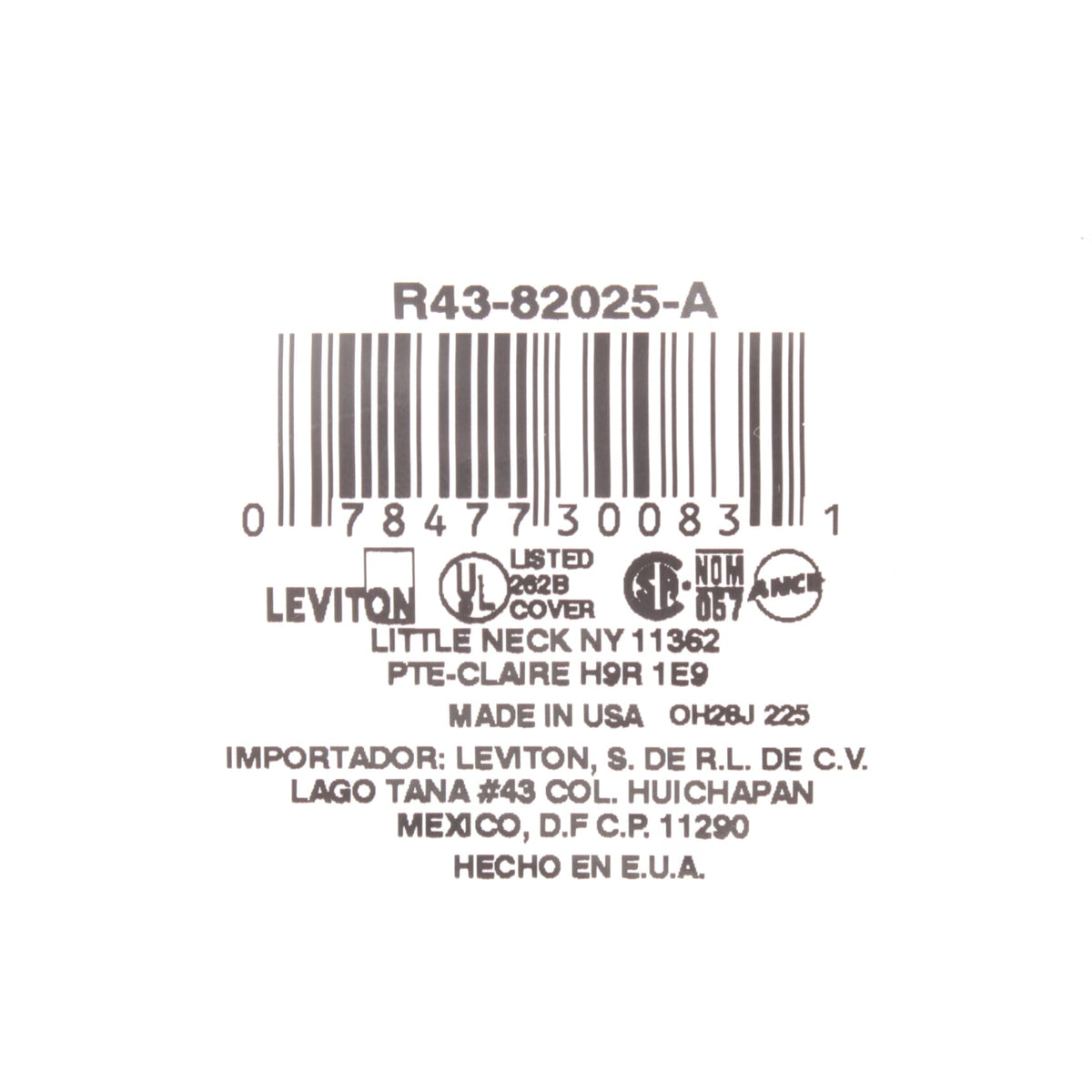 Leviton 82025 Almond 2-Gang Blank Cover Thermoset Wallplates Box Mount 5-Pack
