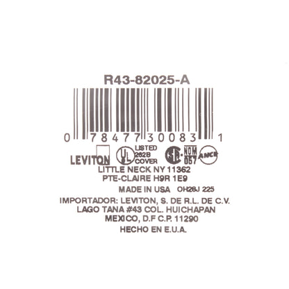 Leviton 82025 Almond 2-Gang Blank Cover Thermoset Wallplates Box Mount 5-Pack