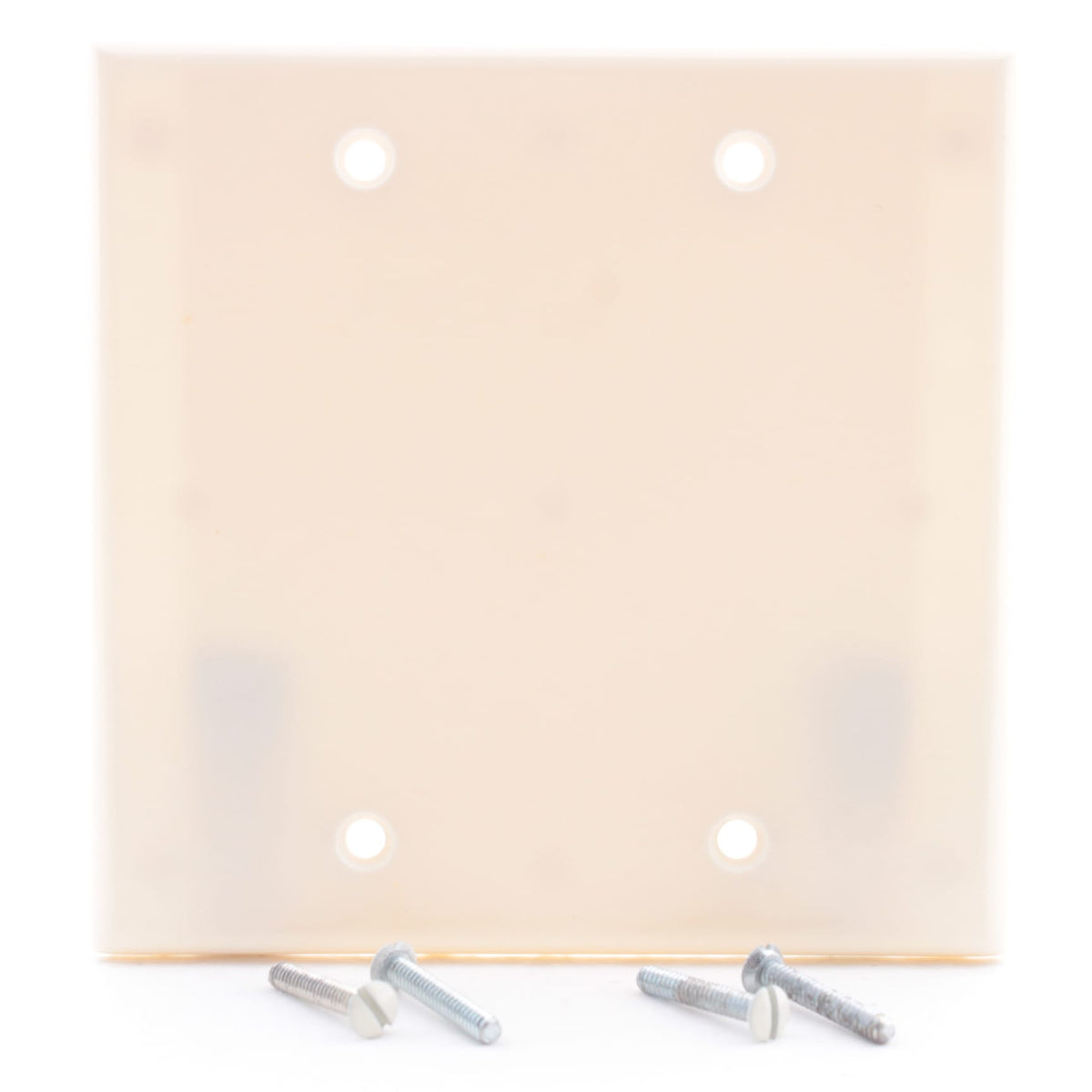 Leviton 82025 Almond 2-Gang Blank Cover Thermoset Wallplates Box Mount 5-Pack