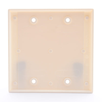 Leviton 82025 Almond 2-Gang Blank Cover Thermoset Wallplates Box Mount 5-Pack