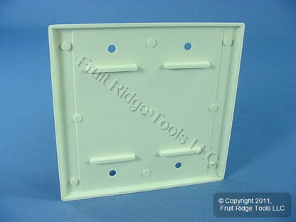Leviton 82025 Almond 2-Gang Blank Plastic Standard Wallplate Cover Box Mount