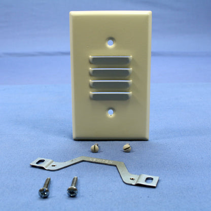 Leviton 82080 Light Almond 1-Gang 1-Louvre Painted Metal Wallplate Strap Mount