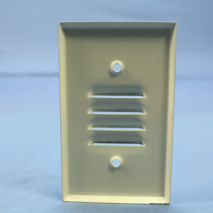 Leviton 82080 Light Almond 1-Gang 1-Louvre Painted Metal Wallplate Strap Mount