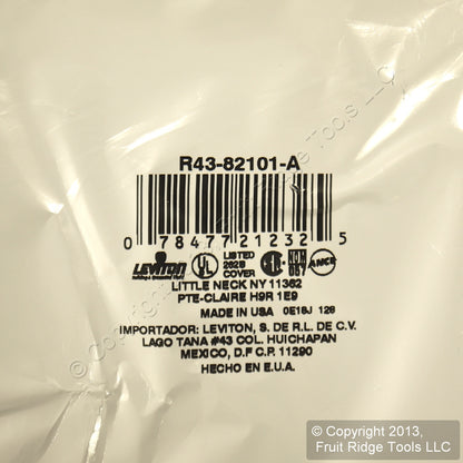 Leviton 82101-A Almond Residential Toggle Oversize Switch Cover Wallplate 150pcs