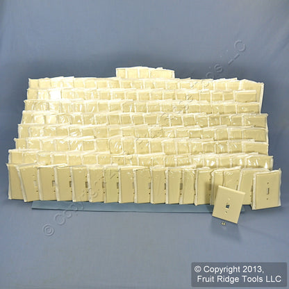 Leviton 82101-A Almond Residential Toggle Oversize Switch Cover Wallplate 150pcs