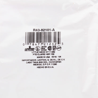 Leviton 82101-A Almond 1-Gang Toggle Switch Plastic Oversize Wallplate Cover