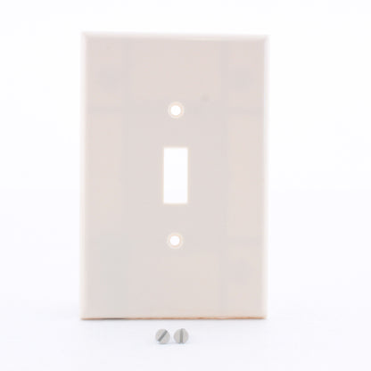 Leviton 82101-A Almond 1-Gang Toggle Switch Plastic Oversize Wallplate Cover