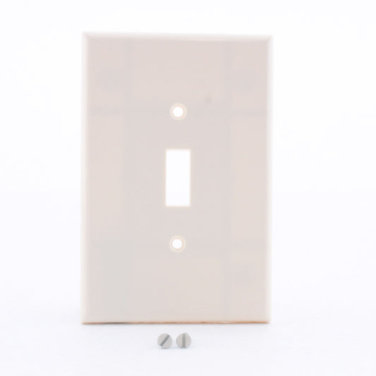Leviton 82101-A Almond 1-Gang Toggle Switch Plastic Oversize Wallplate Cover