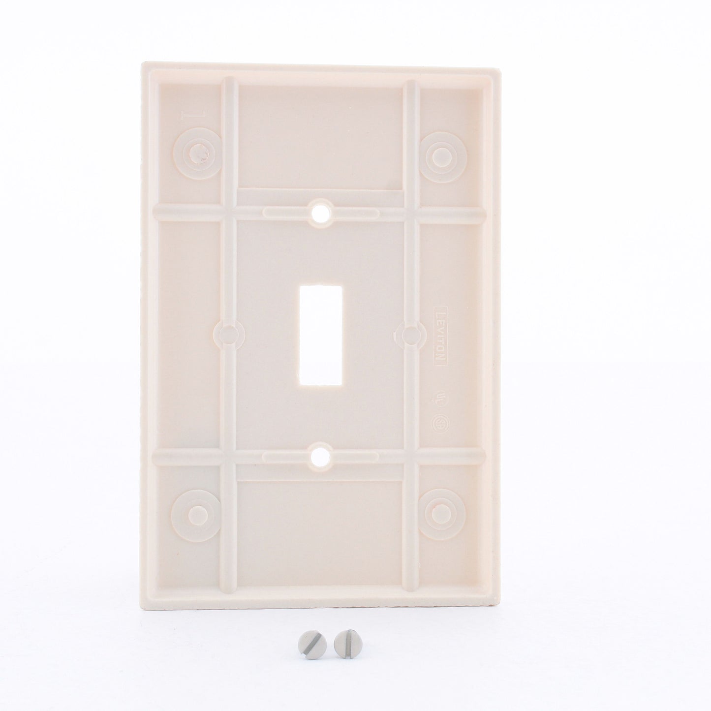 Leviton 82101-A Almond 1-Gang Toggle Switch Plastic Oversize Wallplate Cover