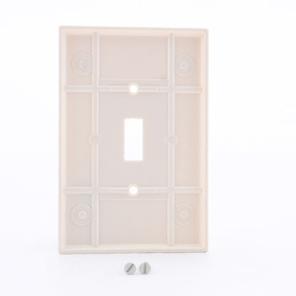 Leviton 82101-A Almond 1-Gang Toggle Switch Plastic Oversize Wallplate Cover