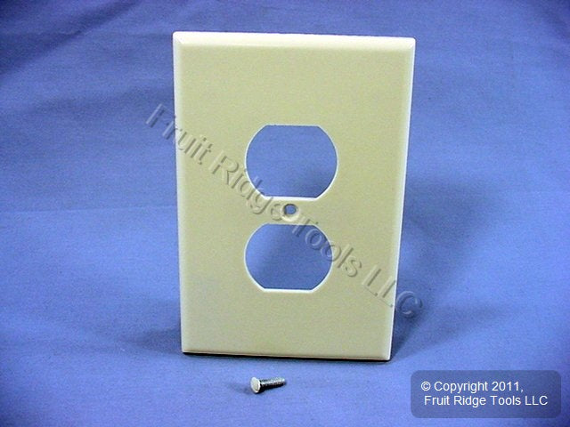 Leviton 82103-A Almond 1-Gang Plastic Duplex Outlet Oversize Wallplate Cover