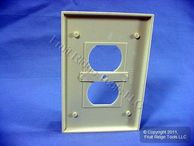 Leviton 82103-A Almond 1-Gang Plastic Duplex Outlet Oversize Wallplate Cover