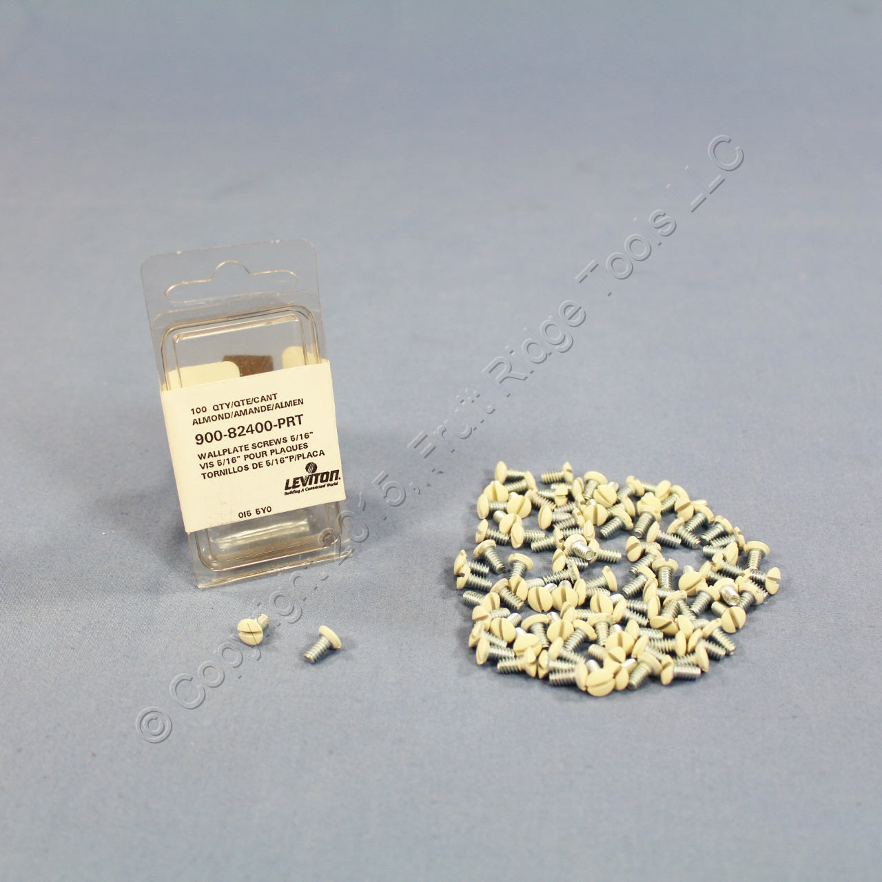 Leviton 82400-PRT Almond 5/16" Wallplate Cover Screw 6-32 Thread Oval Head 100pk
