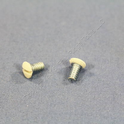 Leviton 82400-PRT Almond 5/16" Wallplate Cover Screw 6-32 Thread Oval Head 100pk