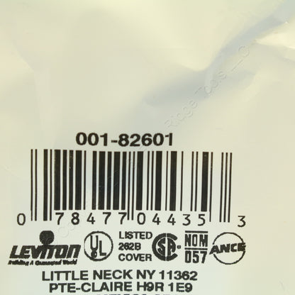 Leviton 82601 Almond 1-Gang Plastic Decora GFCI GFI Oversize Wallplate Cover