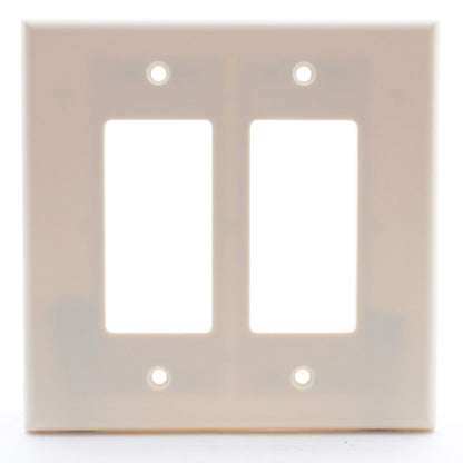 Leviton Oversize Almond 2-Gang Leviton Decora Wallplate GFCI Jumbo Cover 82602