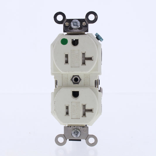 Leviton Almond Hospital Tamper Resistant Receptacle Duplex Outlet 20A 8300-SGA
